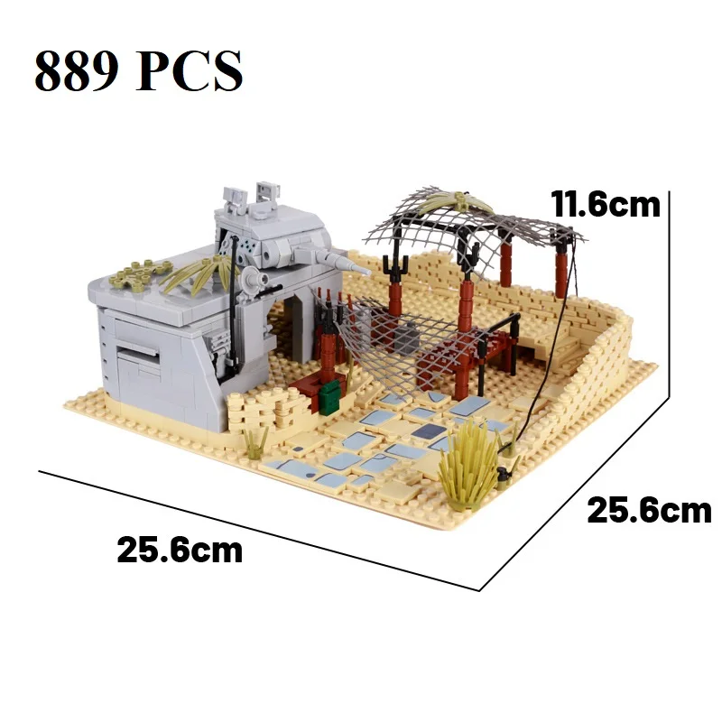 Military German New WW2 Combat Scene Building Blocks Flak Anti-tank Artillery Gun Motorcycle Bricks Toys for Children Gifts smile