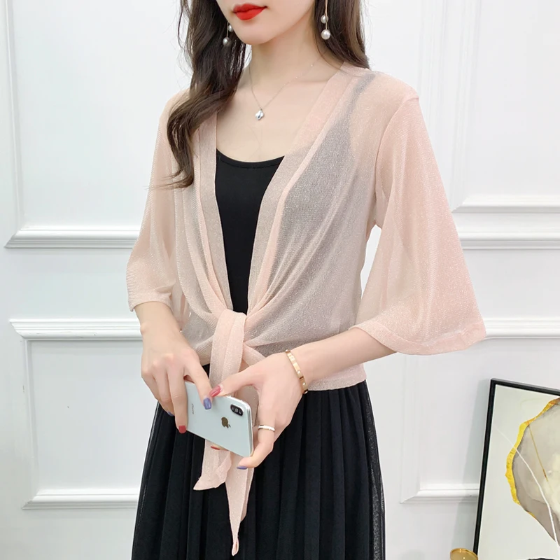 Wedding Wrap Women Jacket Half Sleeve Bolero Shrugs Shawl Out Coat smile