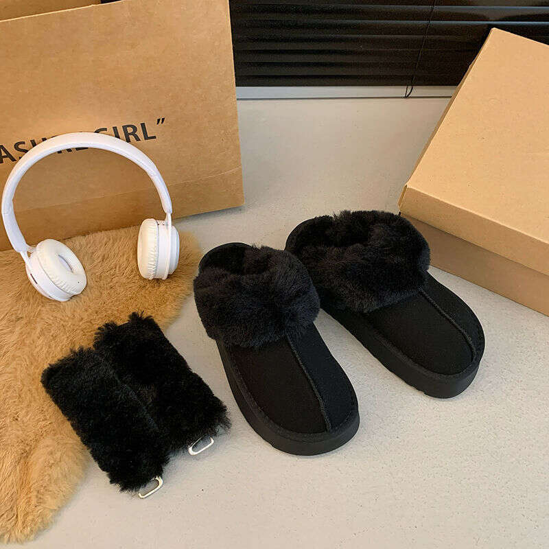 Thick Soled Versatile Snow Boots Women, Winter With Fleece Added, 2024 Autumn New Item, Versatile, Thick And Warm Cotton Shoes For Women