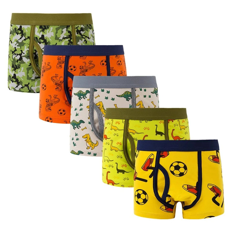 Little Boys Cotton Boxer Brief Soft Underwear Pack of 5 240409