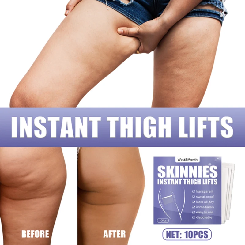 10Pcs Invisible Thin Leg Stickers Fast Lifting Thigh Line Wrinkle Flabby Sagging Skin Tightening Tape Instantly Firming Skin smile