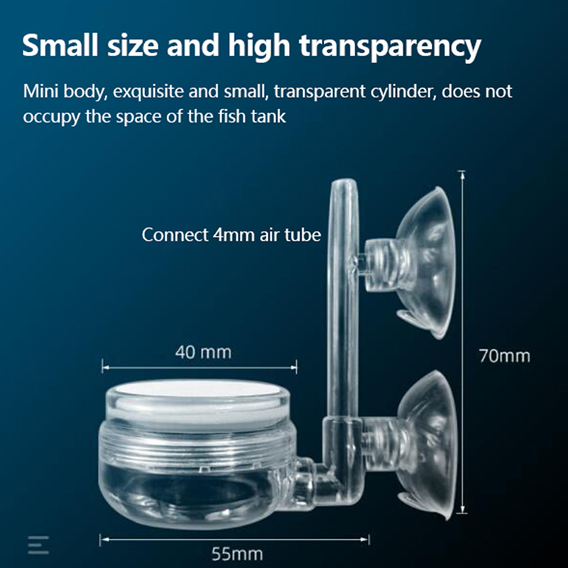 1Pc Aquarium Atomizer Transparent CO2 Diffuser Purifier Integrated PC Material Special Ceramic Plate Fish Tank CO2 Atomizer