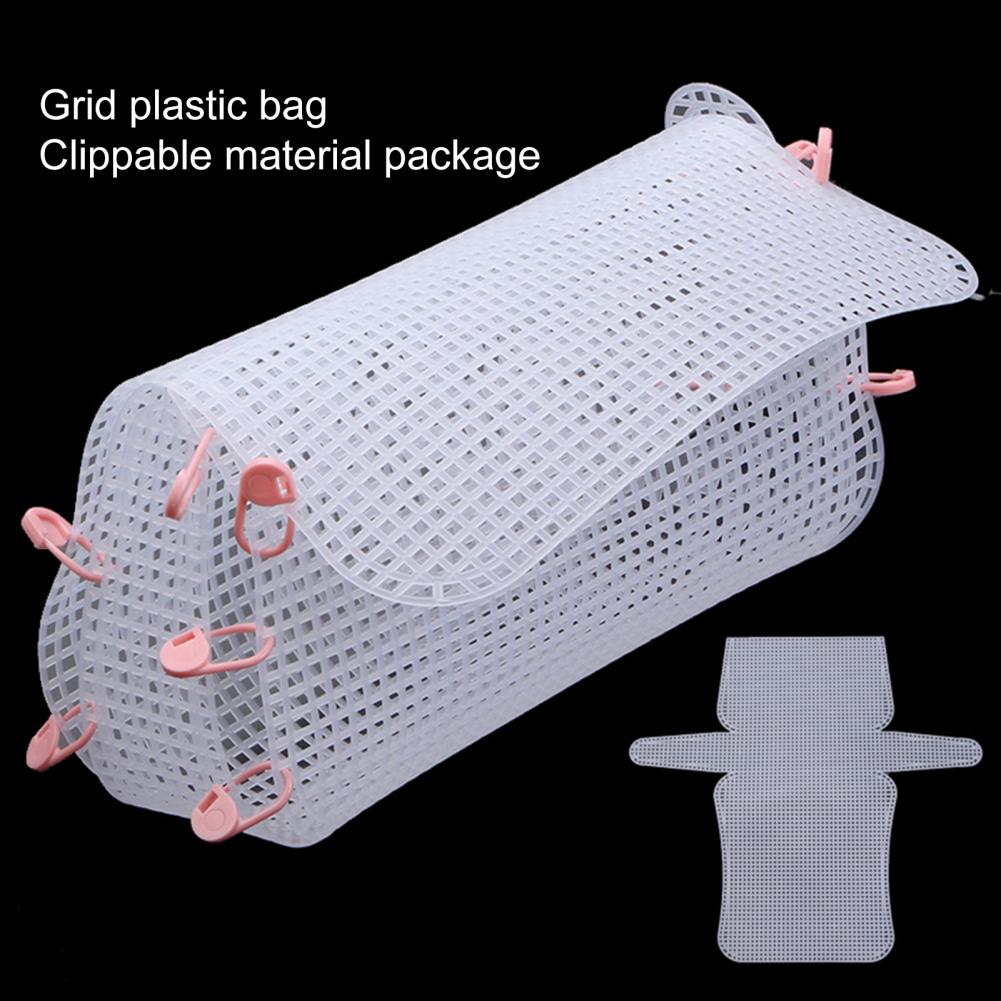 Convenient Cuttable Reusable Crafting Bag Canvas Sheet Cross Needlepoint Embroidery Knitting Purse Plastic Plate 99d4