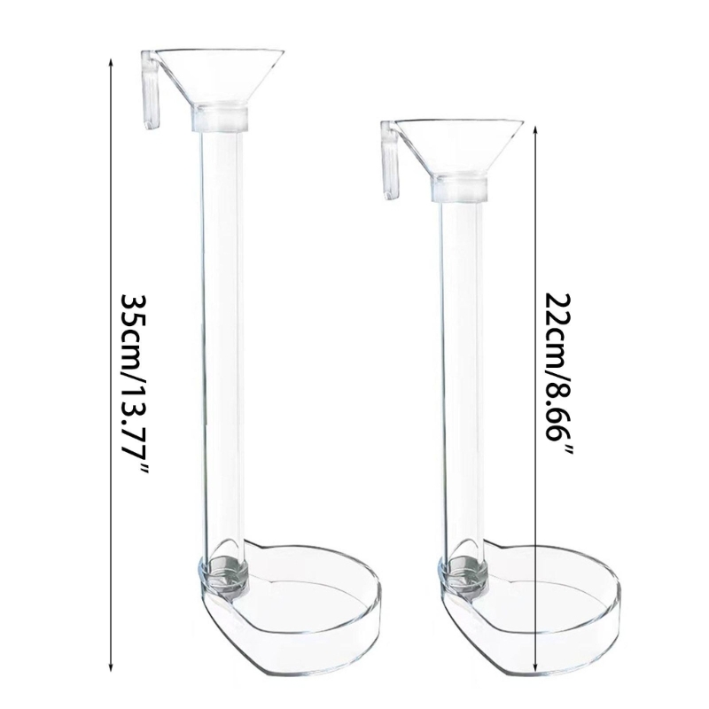 FishTank Feeding Tube Transparent Acrylic Preventing Scattering