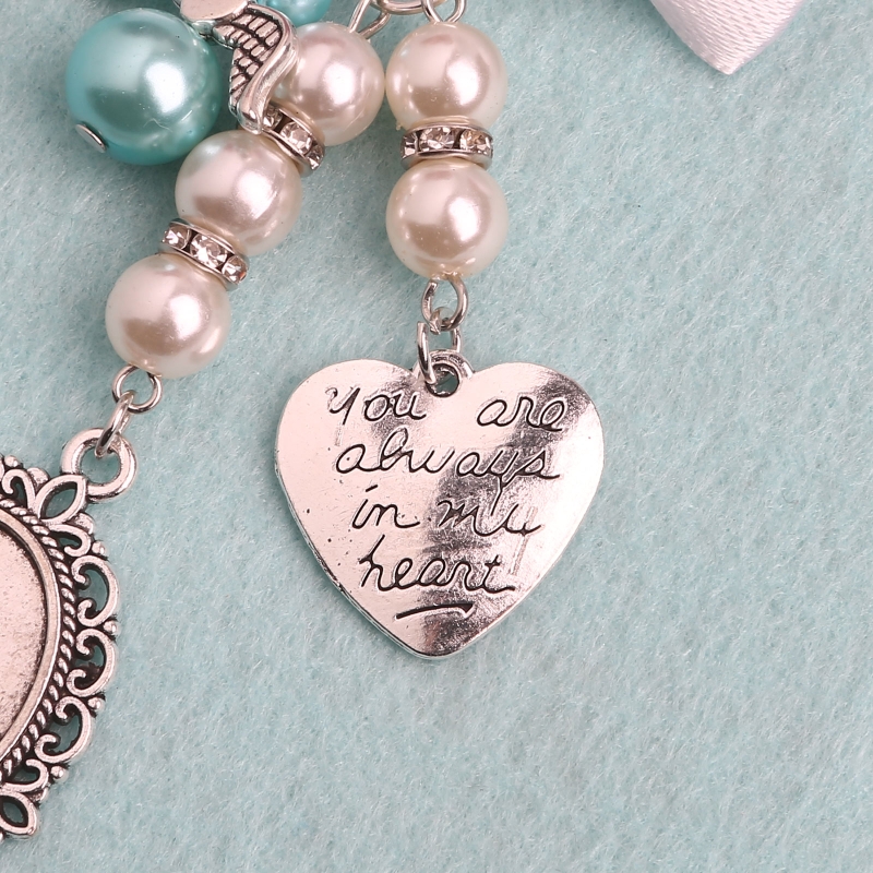 Wedding Bouquet Photo Charm DIY Pin Brooch Making Kit Lacy Frame Charm Oval Bridal Bouquet Angel Memorial Picture Frame Pendant