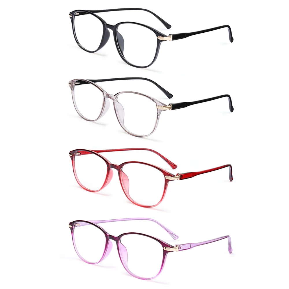 Eyeglasses New Round Classic Frame Women Reading Glasses Flexble Spring Hinge Comfort Wear ddmysmile With Diopter +1.0 To +4.0 Smile + +