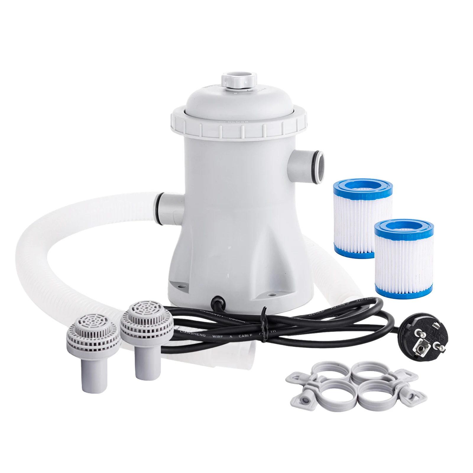 Pool Filter Pump 330 GPH Paddling Pool Electric Water Pump With 2 Filter Cartridge Pool Pump Above Ground Small Pool Filter Pump