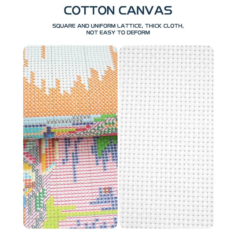 Two Tigers NKF Animal Patterns Cross Stitch Kit Aida 14CT Count 16CT 11CT HD Print Fabric Embroidery Sewing DIY Home Decor Gifts