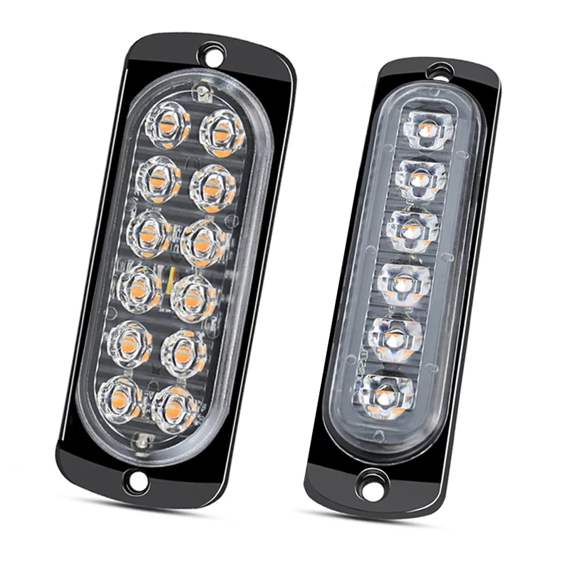 Trailer Truck Side Marker Led Lights 12V 6/12 LED White Red Amber Warning Light LED Side Marker Lamp Indicator Truck Accessories
