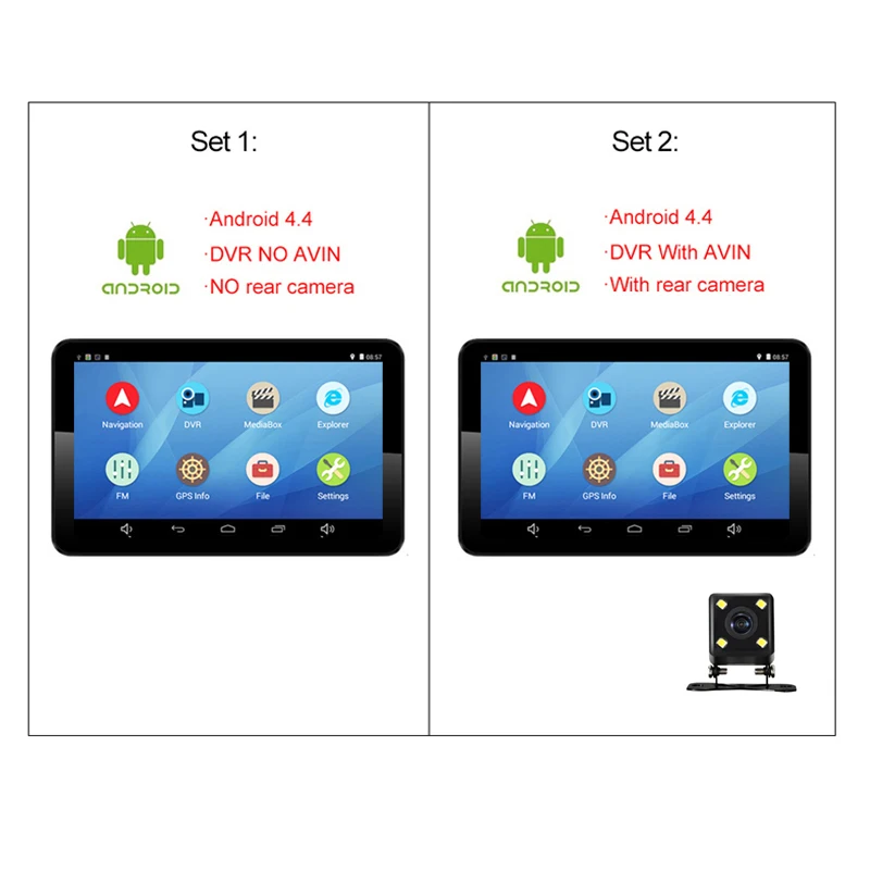 inch Capacitive screen 7 Android car GPS Navigator Quad Core 1G+16GB car DVR dash cameras 1080P recordeer smile 1G+16GB