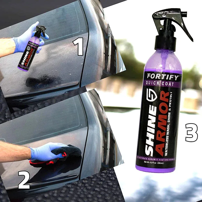 9H Spray Protect Car Wax Ceramic Coating for Cars and Car Polish Sealant - Easy to Use Hydrophobic Spray Detailer SHINE ARMOR