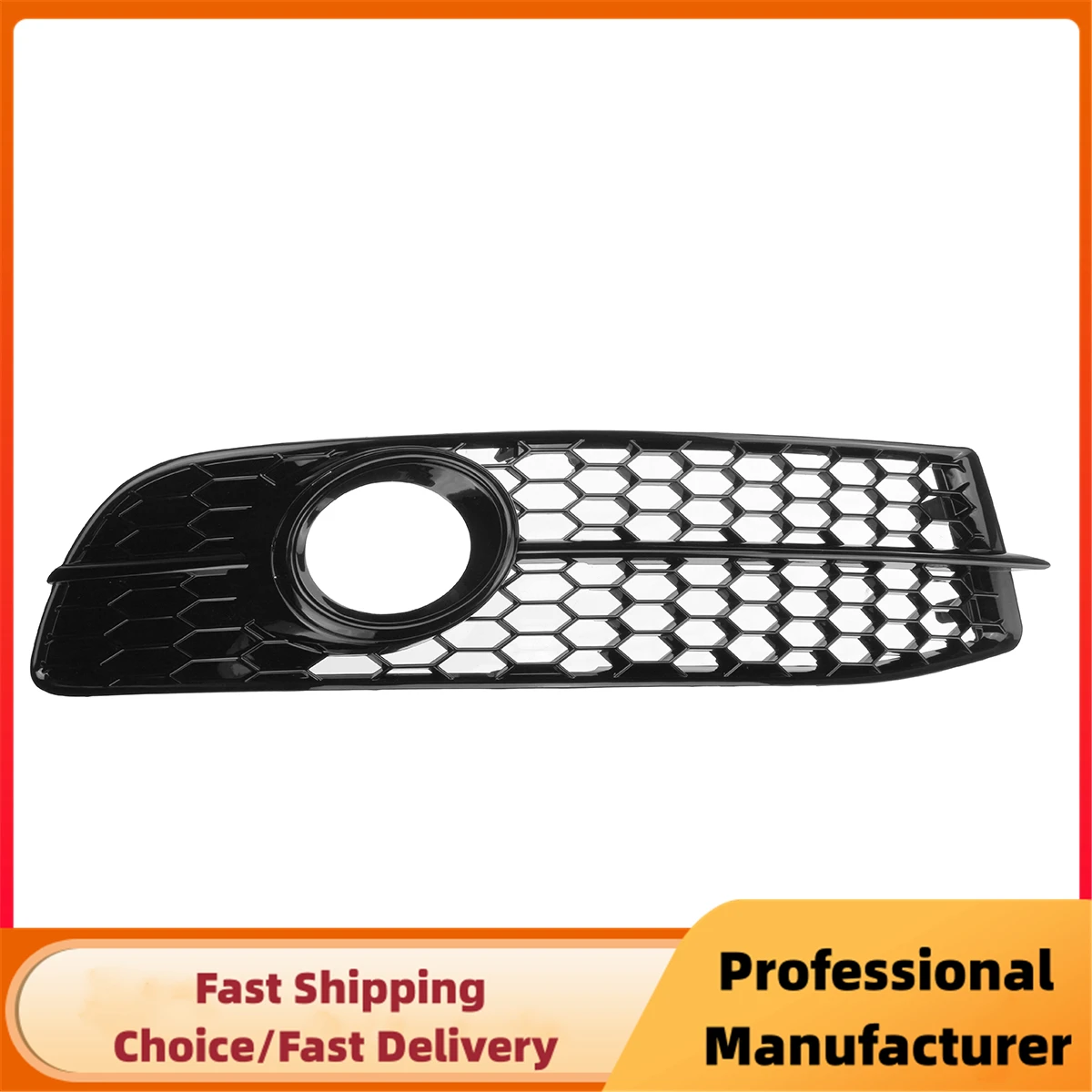For Audi A6 C6 S-Line S-Facelifted 2008 2009 2010 2011 Car Front Bumper Fog Light Grille Honeycomb Hex Fog Lamp Racing Grill