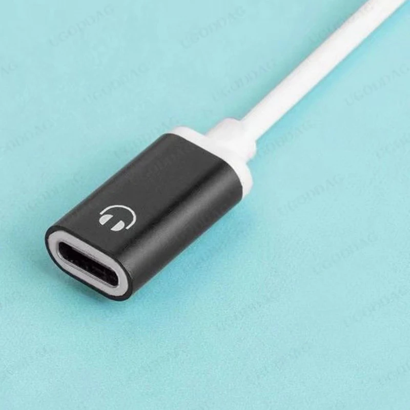 1x 3.5mm To Type-C Female Aux Audio Jack Stereo Earphone Audio Split Headphone Adapter Cable For IOS Android Phone MP3