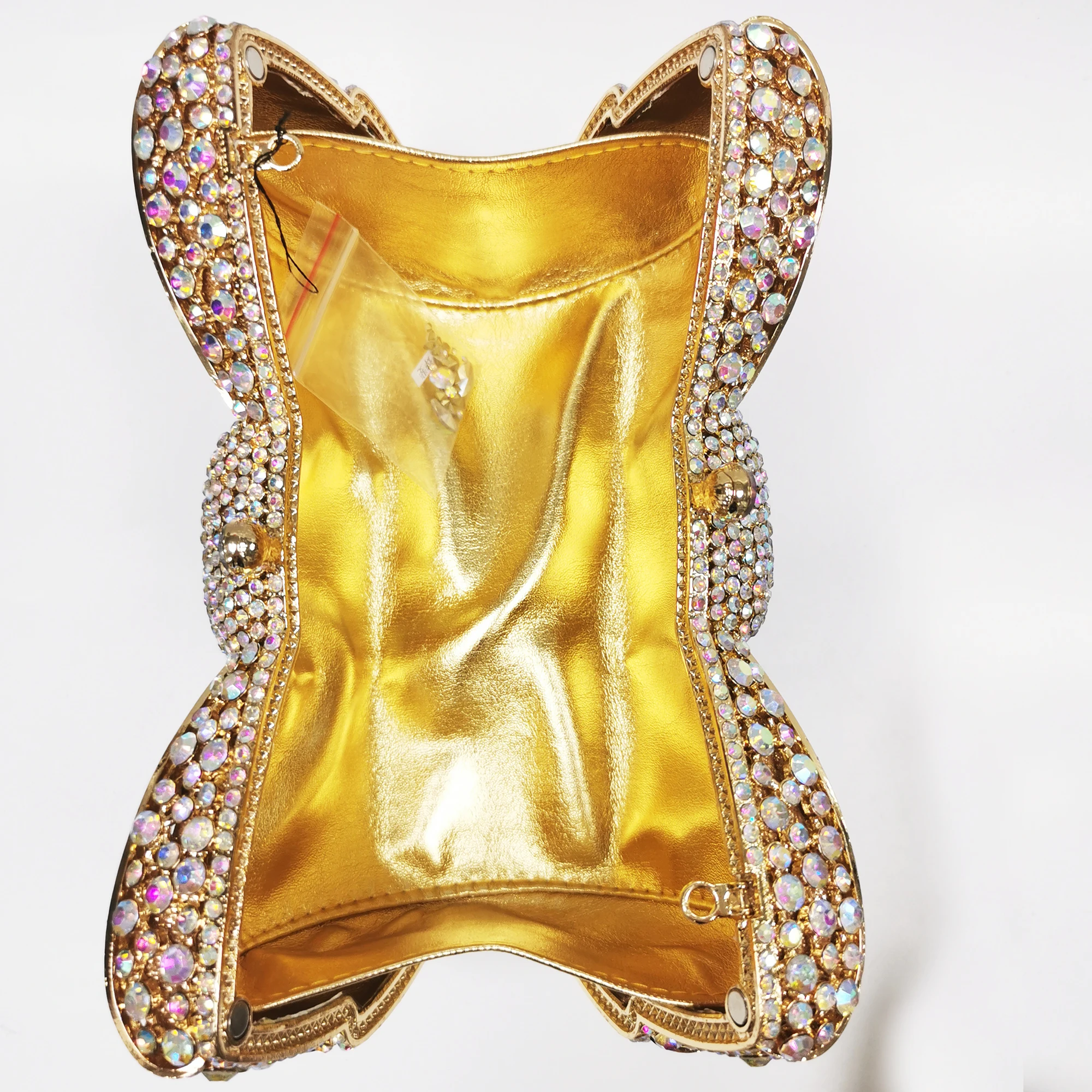 Clutches Green Rhinestone Bow Purple Dia Wedding Purse Newest Crystal Dinner Handbags Designer Party Minaudere Bags smile