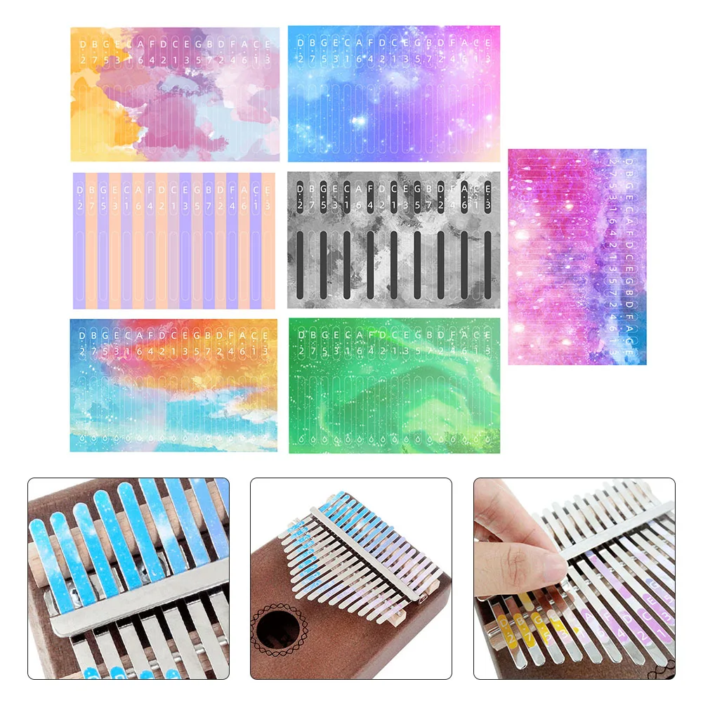 Brand New Kalimba Sticker 17 Keys Scale Musical Instruments PVC Approx.10g Beautiful Eye-catching For Beginners