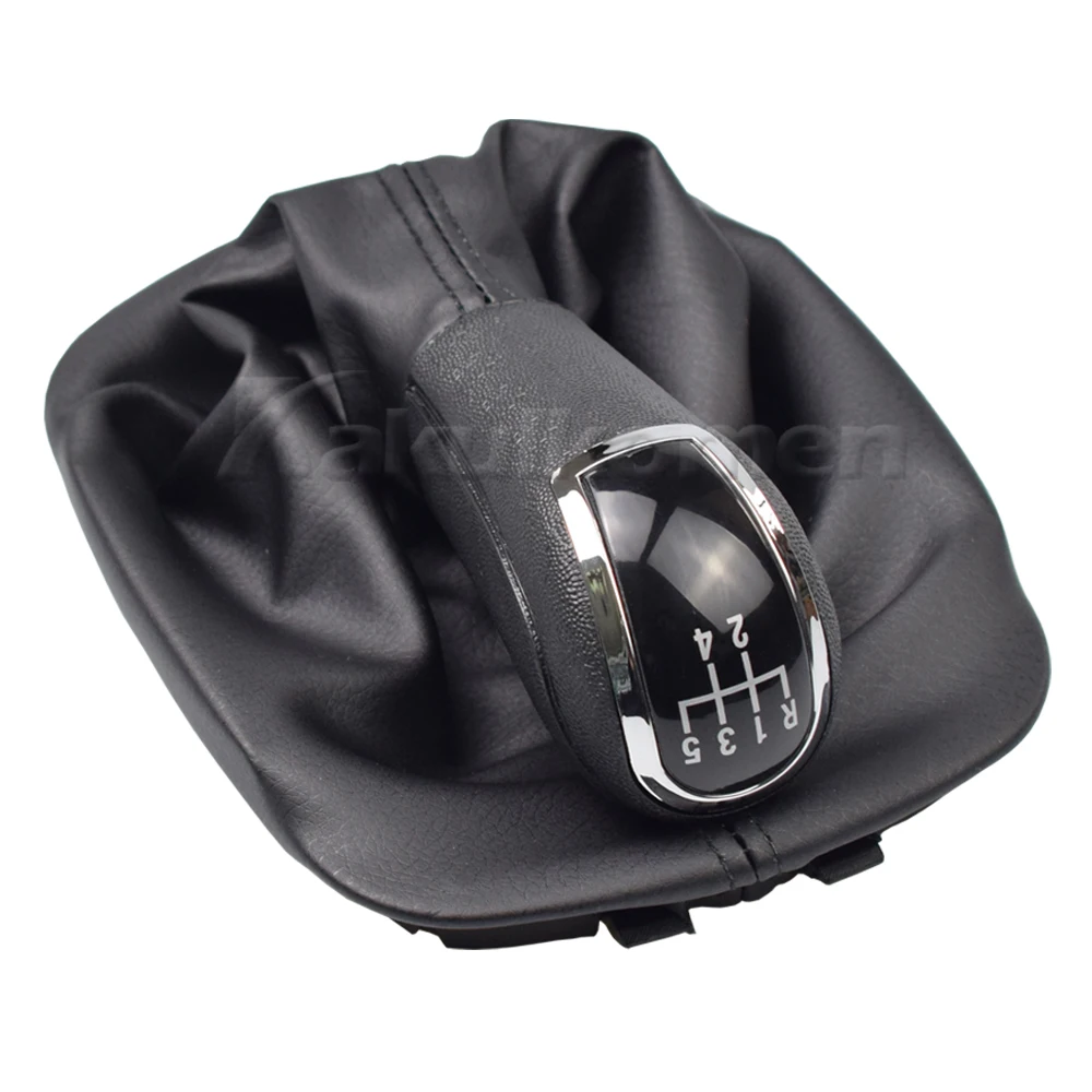 1 For Skoda Fabia 1999 2000 2001 2002 2003 2004 2005 2006 2007 2008 Car-Styling 5 Speed Gear Stick Shift Knob ddmysmile Leather Boot Smile