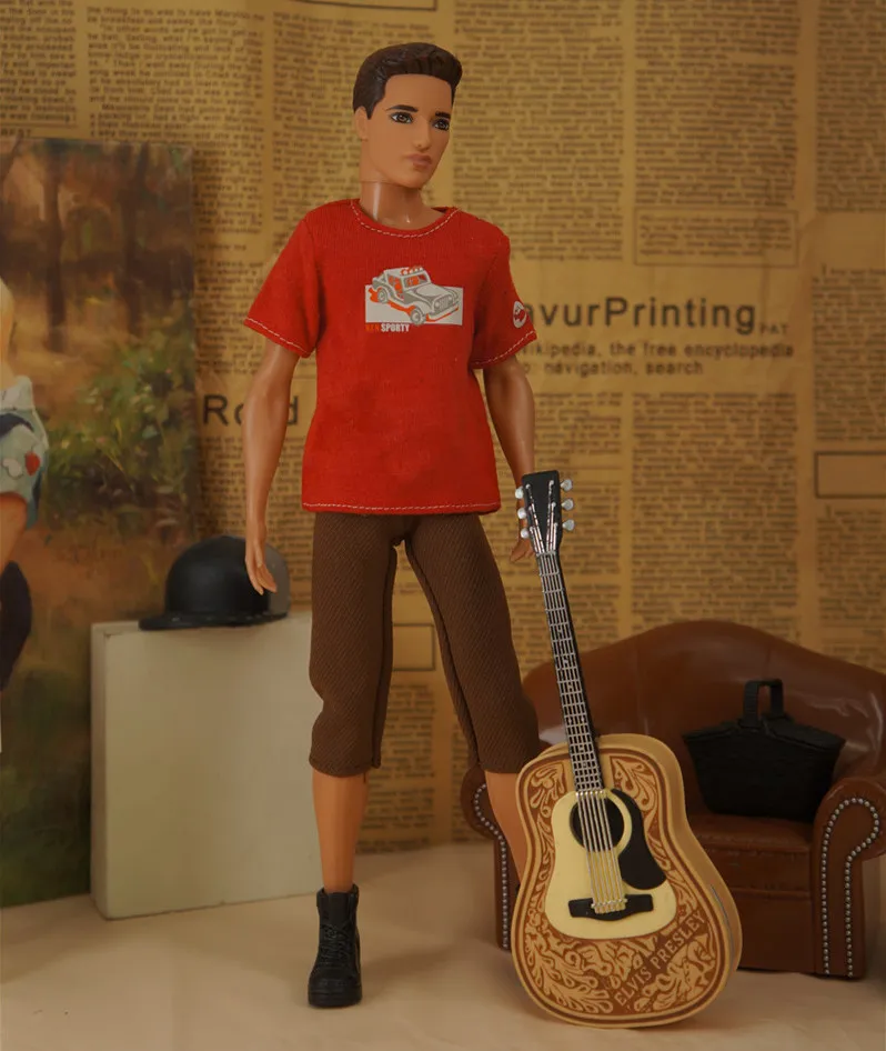 Ken Clothes 1Set Doll Suit Handmade T-Shirt Hoodies Jacket Casual Wear Ken The Boyfriend Doll ddmysmile Clothes For Doll Accessories Smile