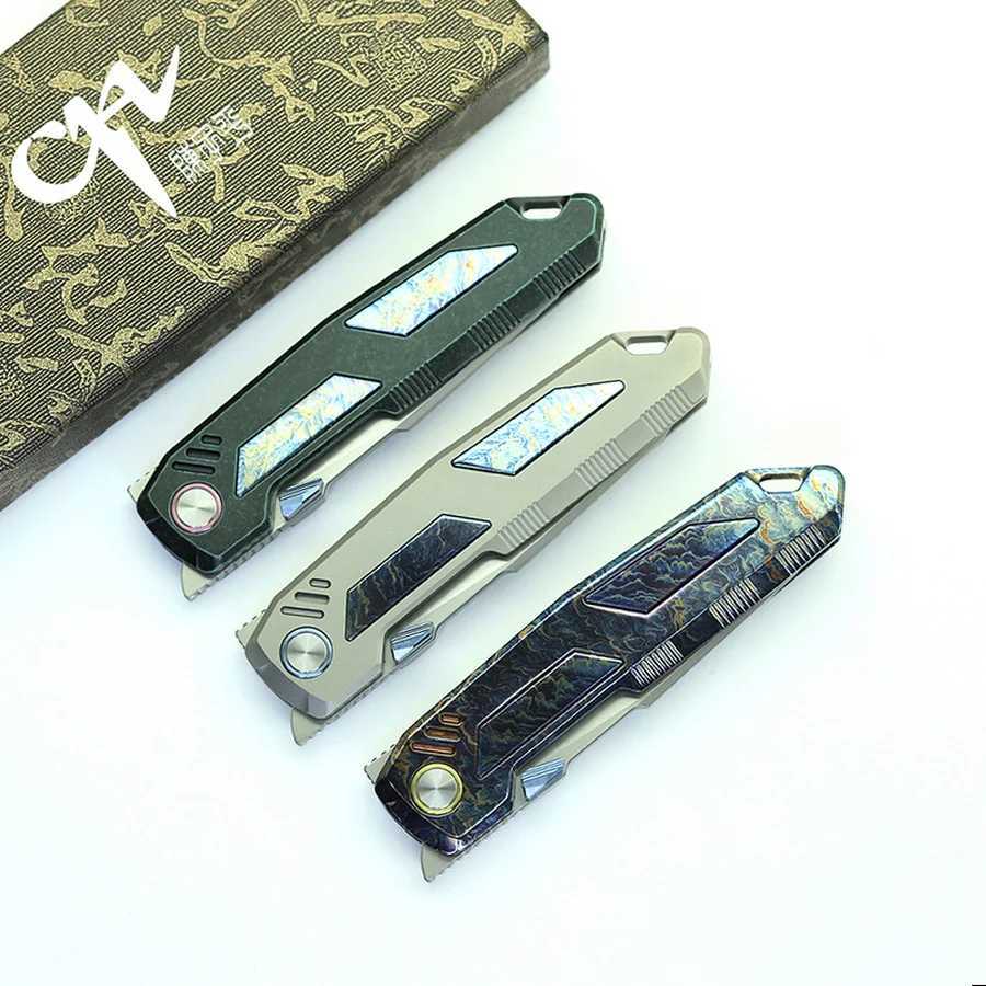 CH Duke high-end folding knife M390 blade titanium alloy handle outdoor camping hunting kitchen fruit bag EDC tool X241108