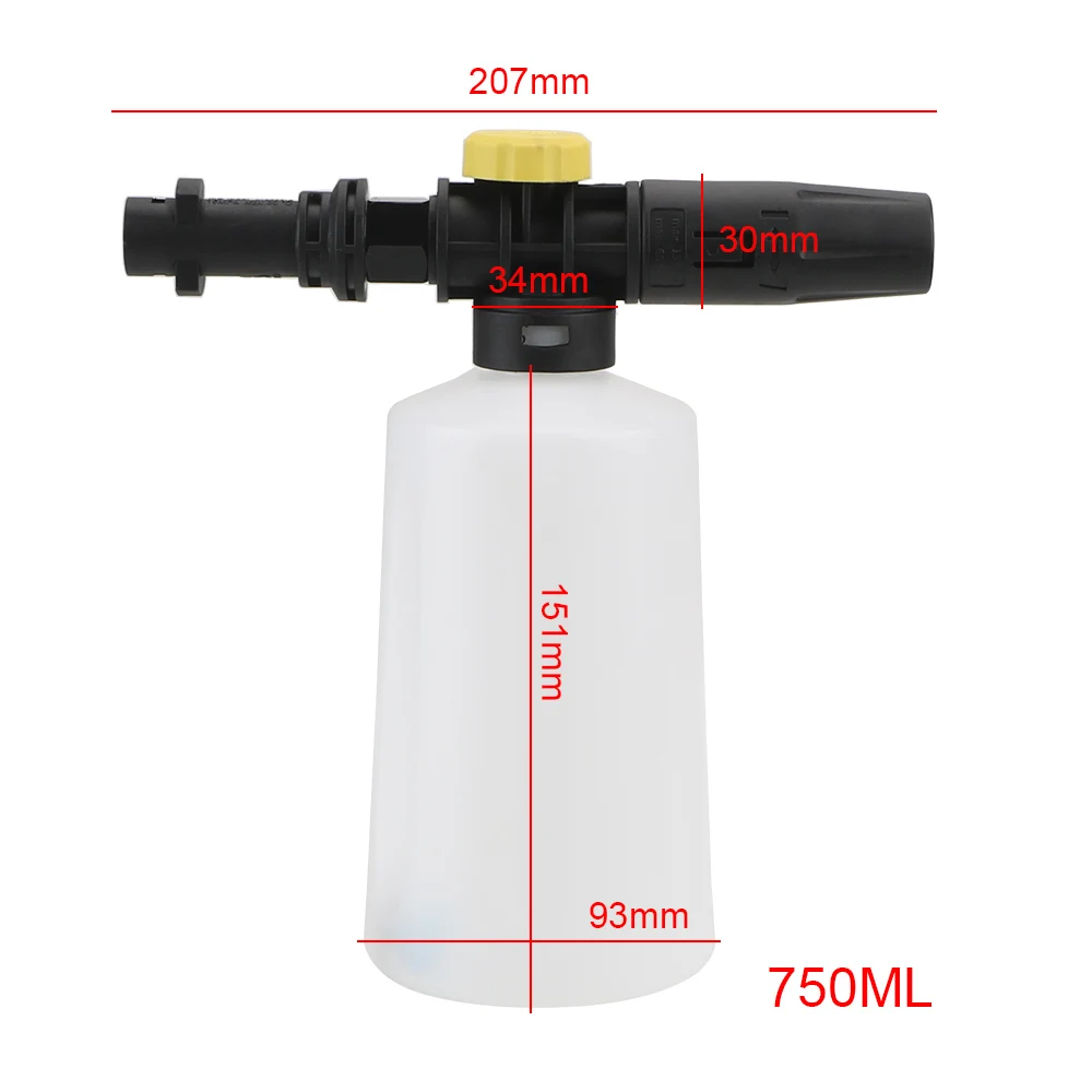 LEEPEE 750ML Snow Foam Lance High Pressure Washers Car Soap Foam Generator For Karcher K2 K3 K4 K5 K6 K7