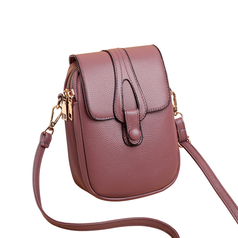 Women's Bag Double-layer Mobile Phone Bags Mini Vertical One-Shoulder Diagonal Female Large-capacity Fashion Pack For Ladies