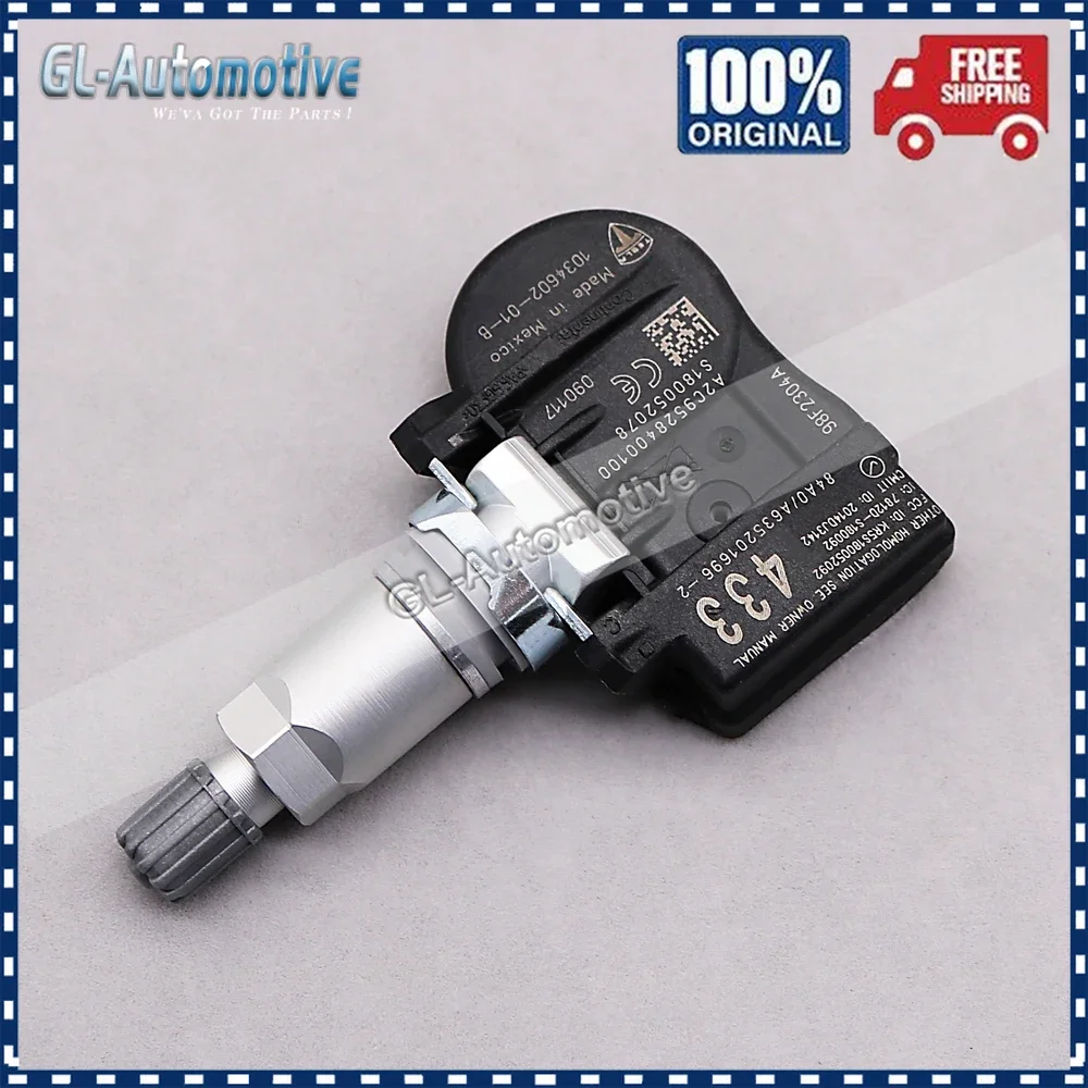 (4) New 1034602-01-B Set TPMS Tire Air Pressure Sensor 433MHz For Tesla 3 S X 103460201B smile ()