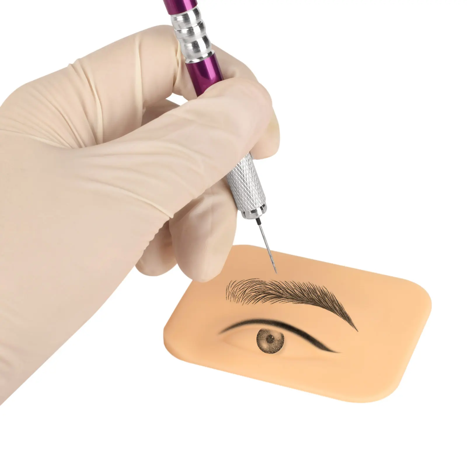 Silicone Tattoo 3D Eyebrow Practice Skin for Beginner Microblading Permanent Makeup Eyebrows Artific Skin Tattoo Accesories smile