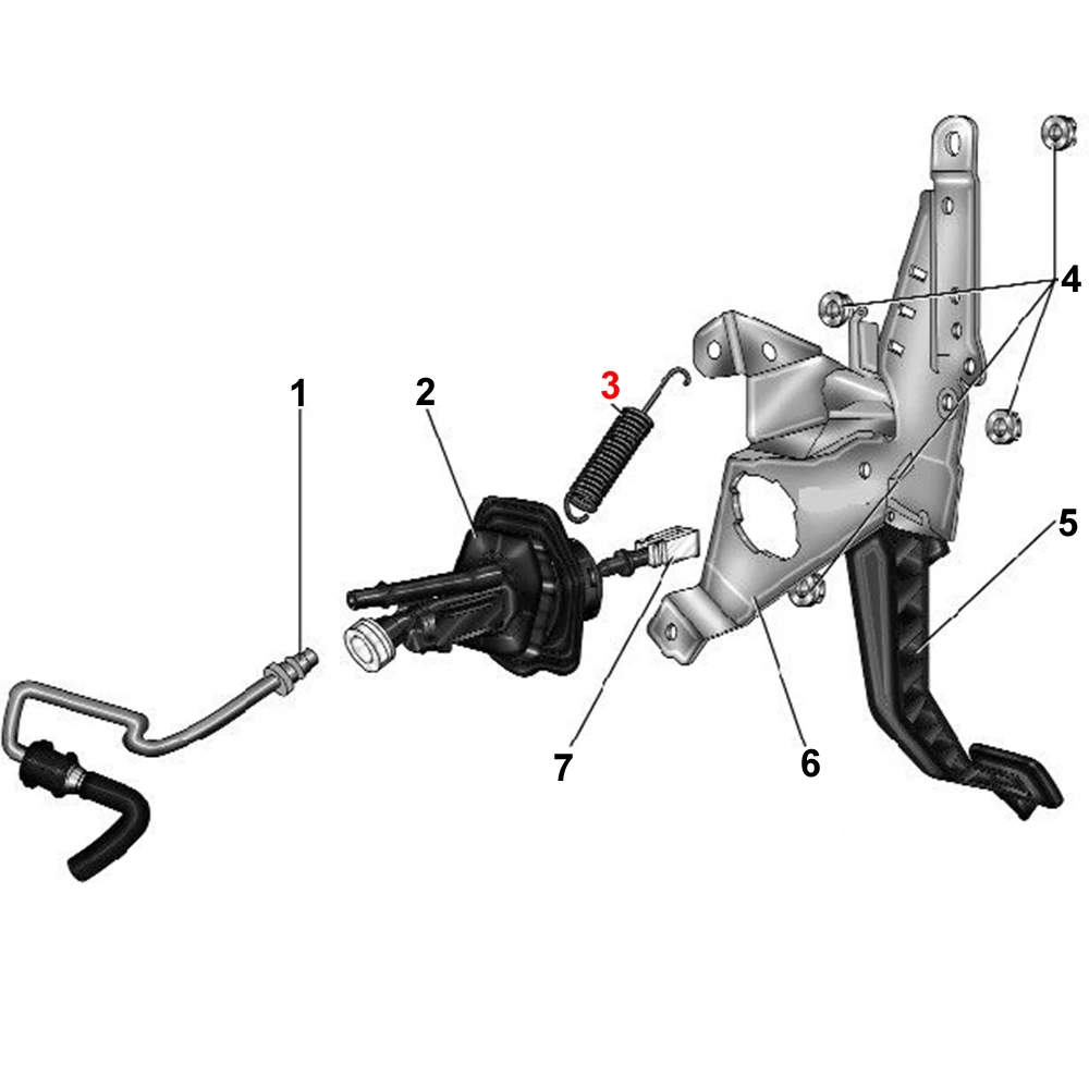 Car Clutch Pedal Return Spring Accessories For Ford Focus 2 2004 2005 2006 2007 2008 2009 2010 2011 2012 1463612 3M51-7L560-AB