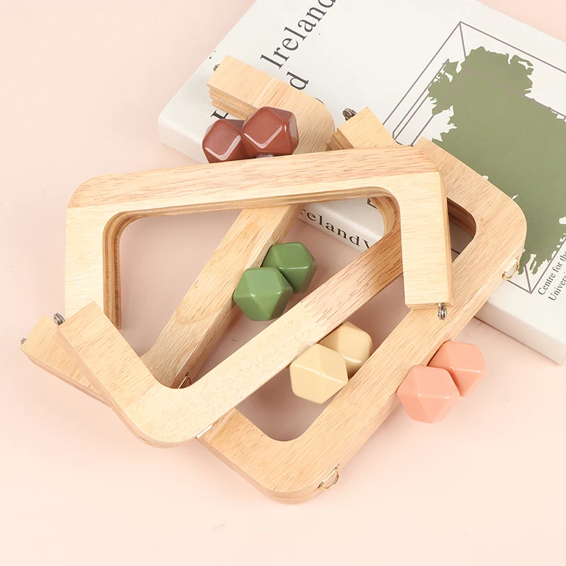 20Cm Nature With Candy new Resin Big Ball 2025 Clasp Solid Wooden Purse Frame Screws Inside Wood Bag Handle Frame Purse Accessories