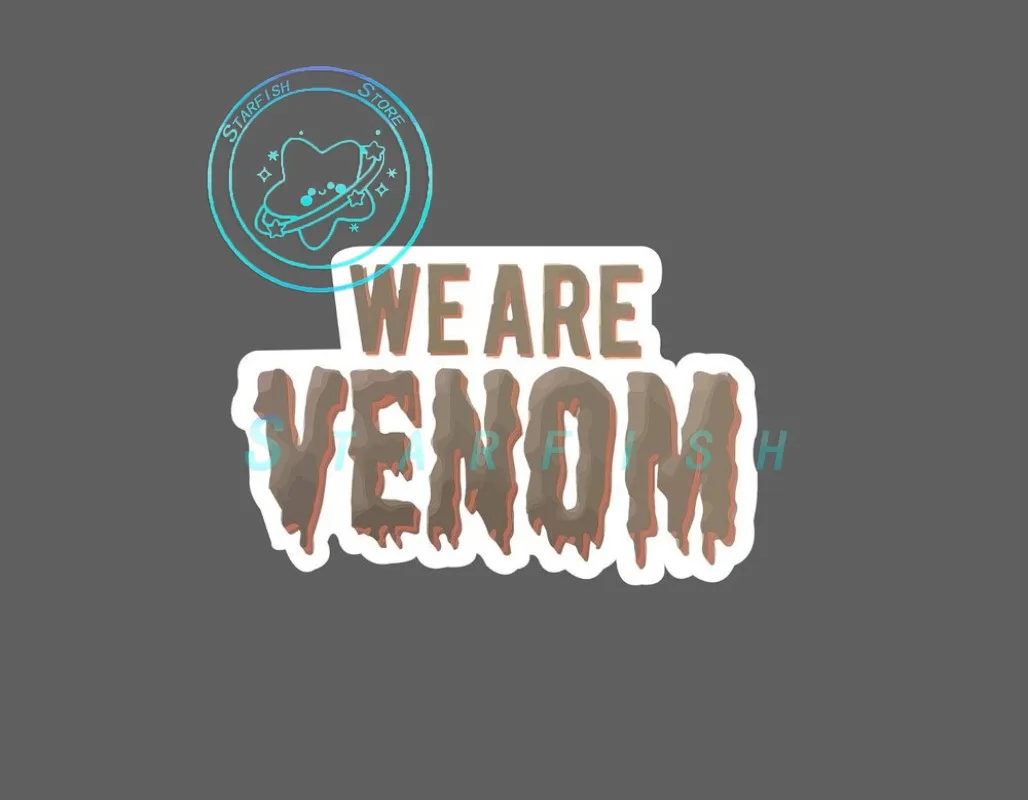Venom Sticker Are We Refrigerator Laptop Travel Case Car Glass Sticker Waterproof and Sunscreen smile