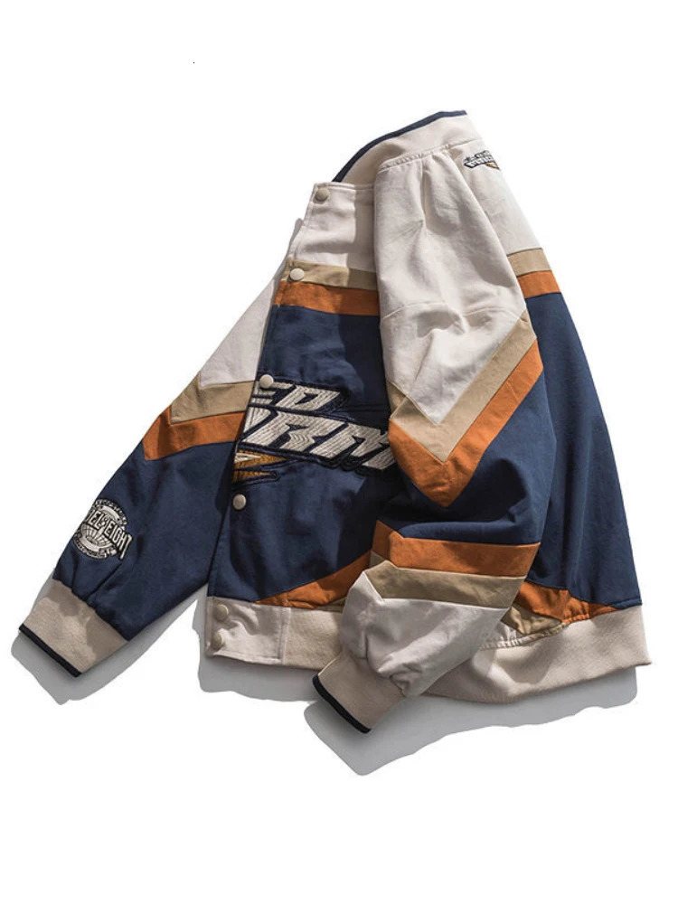 Gmiixder American Embroidered Baseball Uniform Mens Punk Racing Jacket S Couple Motorcycle Toolingcoat Street Casual Wear 240320