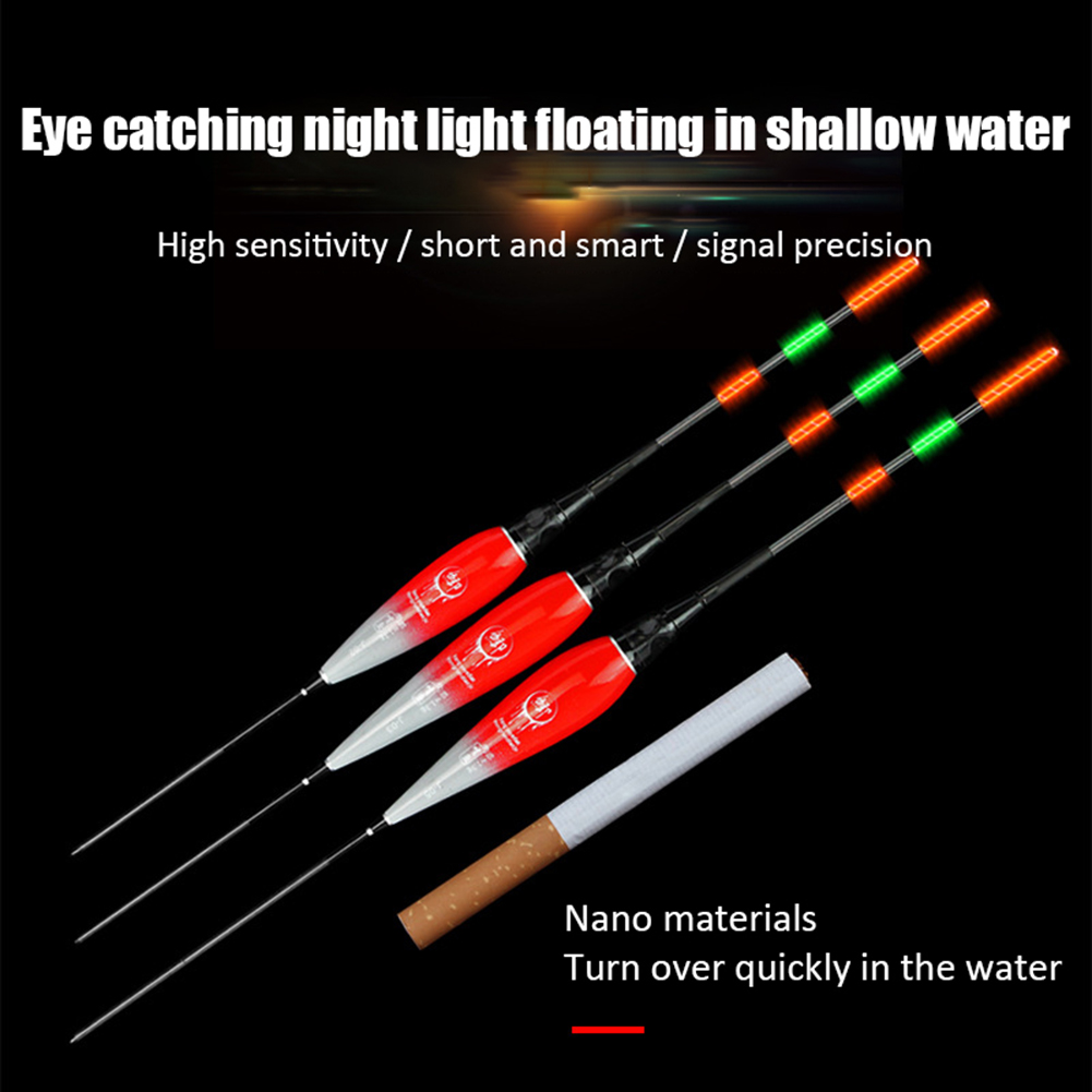 Nano Smart Fishing Float LED Luminous Fishing Bobblers Highly Sensitive Fish Bite Remind Glowing Electric Night Fishing Float