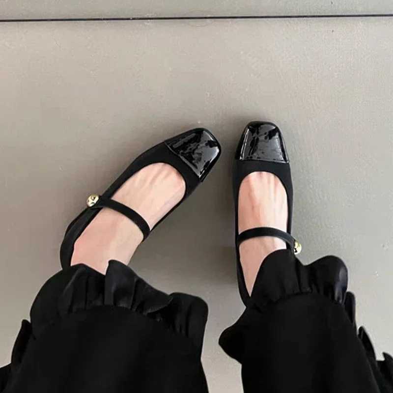 Square Toe Marie Janes High Heels Summer Womens Shallow Shoes 2024 New Designer Dress Shoes Elegant Pump Women Y241109