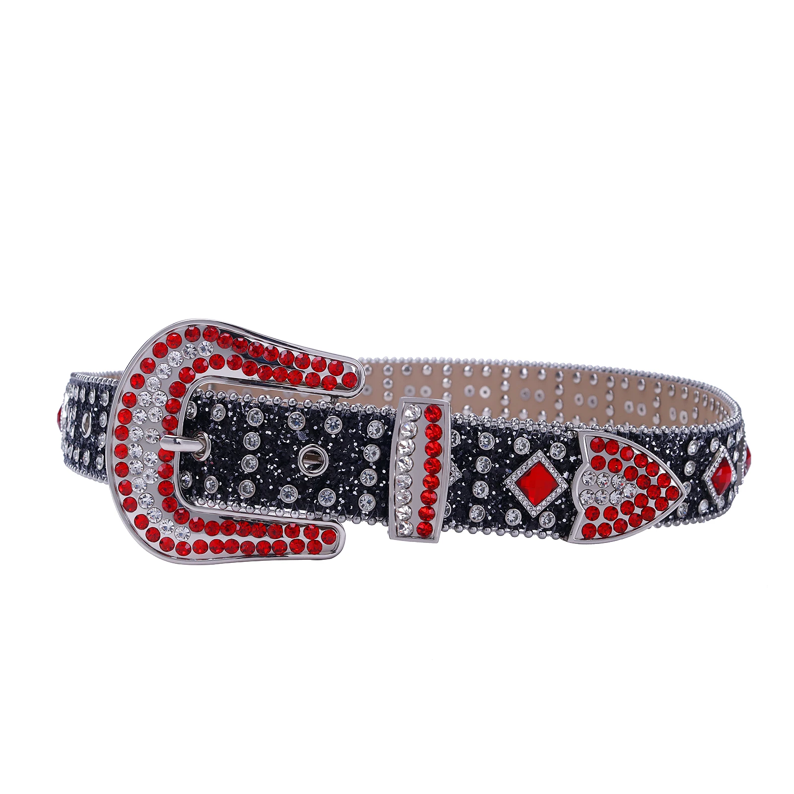 Western Belts Rhinestone Strap Dia PU Leather Bling Ladies Belt for Men Jeans Waistband cinturones para hombre smile