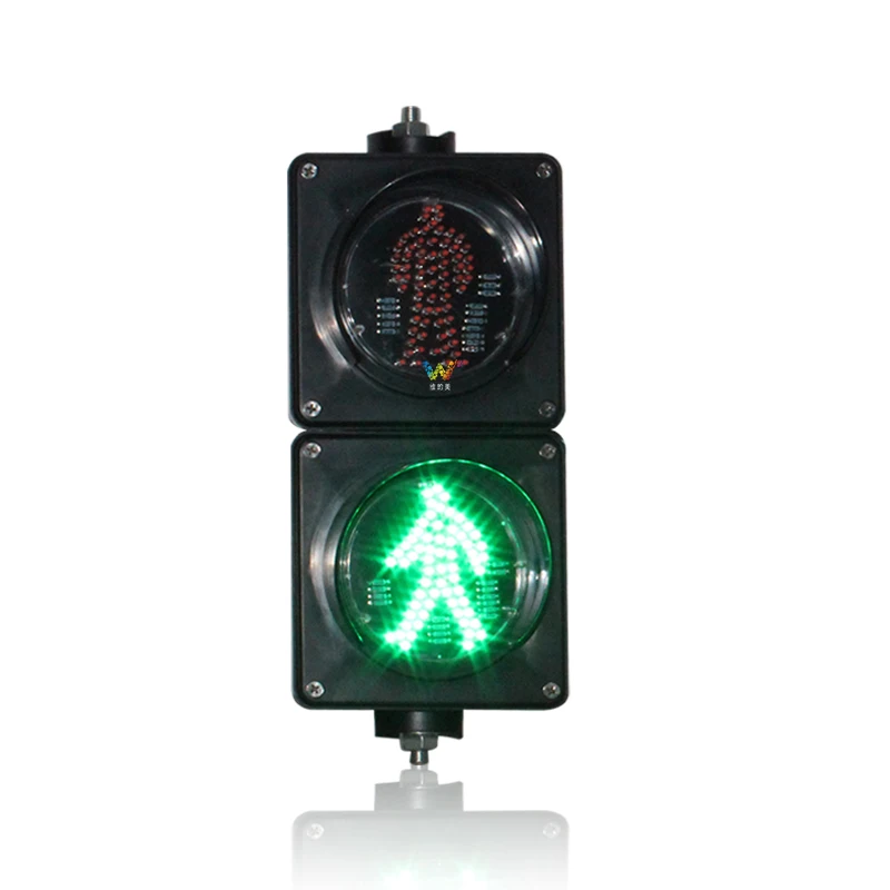 100mm DC12V Or DC24V Or AC85-265V Red Green Zebra Crossing Pedestrian Led Traffic Signal Light With Remote Control