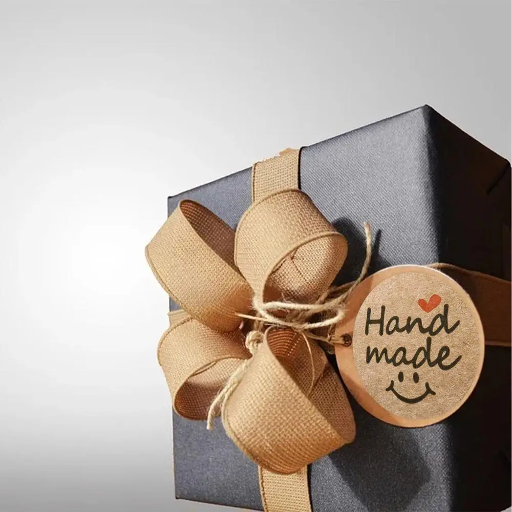 Paper Stickers Kraft 100-500Pcs Smiling Face Pattern ddmysmile Scrapbook Gift Stationery Label Sticker Handmade With Love For The Sticker Smile