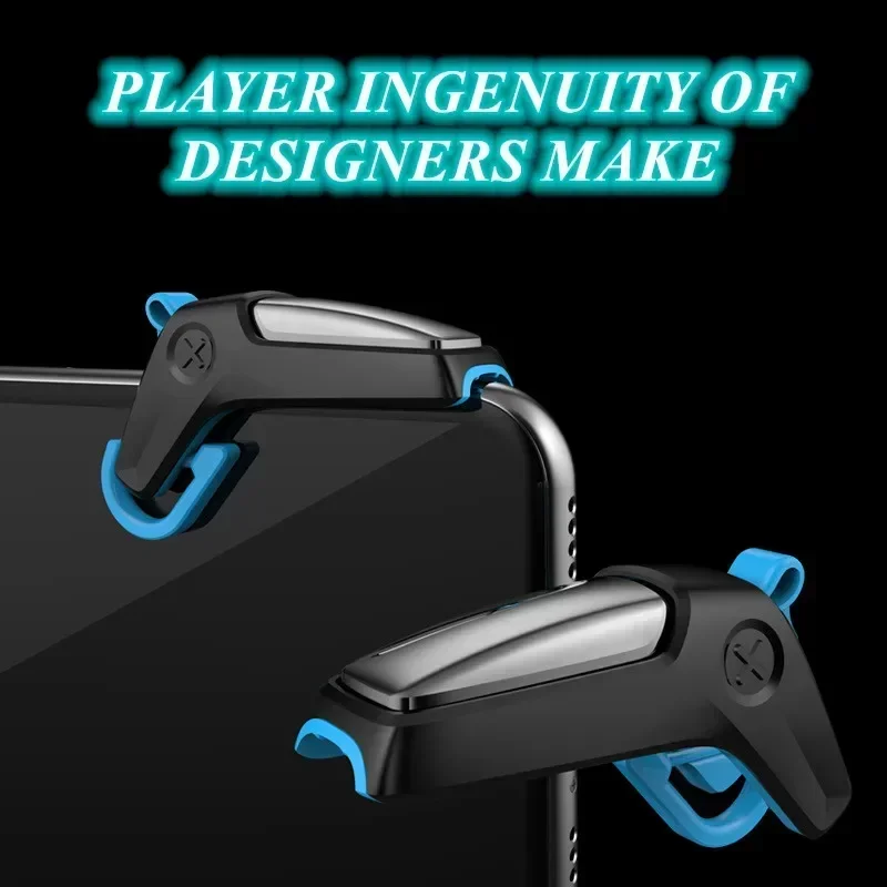 Gamepad 2Pcs 4 Fingers Trigger Mobile Phone Gaming Accessories For PUBG ddmysmile Aim Shooting Game Joystick Controller For Iphone Android Smile