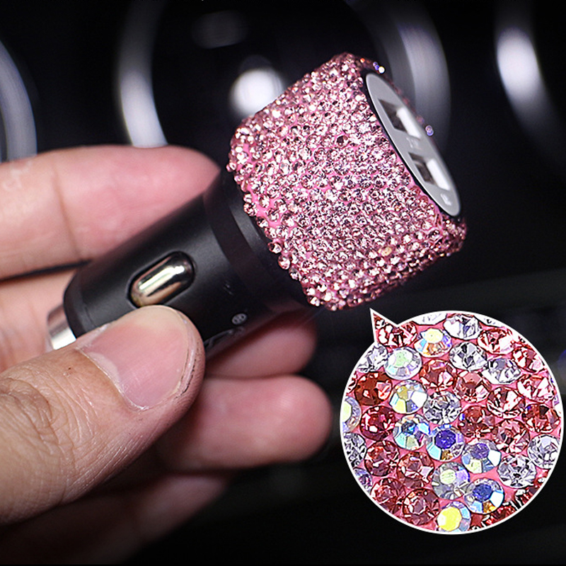 Charger Dia-mounted Car Car Phone Safety Hammer Charger Dual USB Fast-Charged Dia Car Phone Aluminum Alloy Charger smile