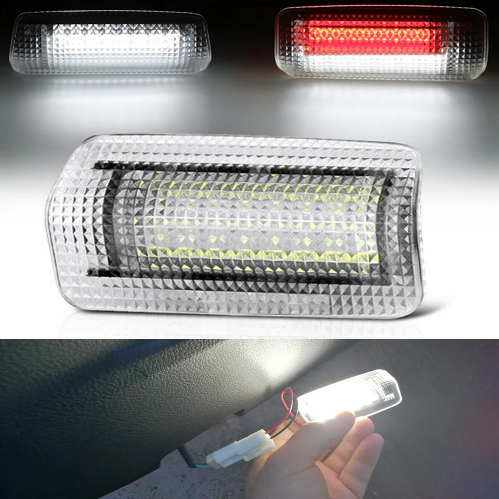 Led Door Courtesy Light Bulbs White/Red For Toyota Land Cruiser 200 Series 150 Series Prado MK4 J150 For Lexus ES240 IS250 RX350