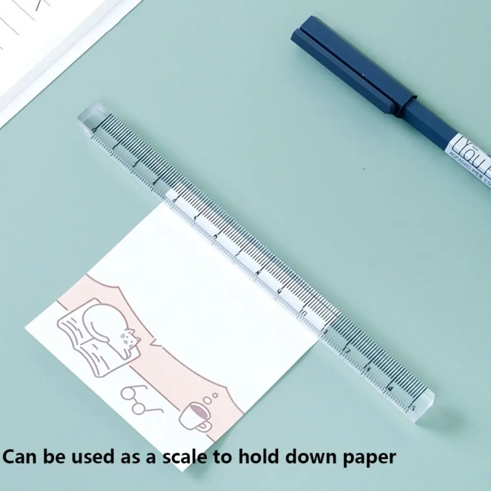 Transparent Straight new Ruler Creative 15/20/30CM 2025 Acrylic Quadrangular Ruler Cube Ruler Creative Stationery