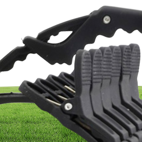 Frosted Black Carbon Hair Clip 6PcsLot Salon Cutting Hairdressing Crocodile Clip Sectioning Hair Alligator Clips For Hair Stylist