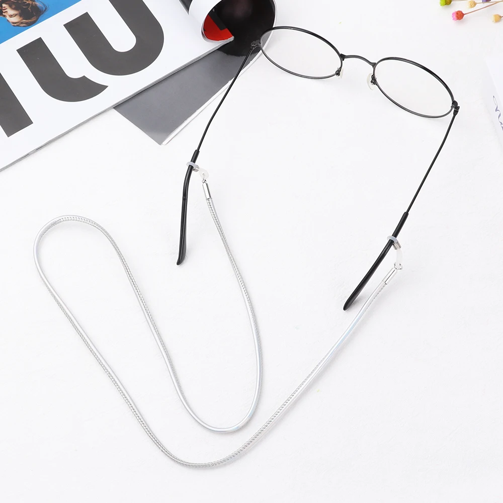 Leather 1Pc Thick PU Unisex Glasses Lanyard Sport Eyeglasses ddmysmile Chain Non-Slip Glasses Rope Anti-Slip Cord Holder Glasses Accessory Smile