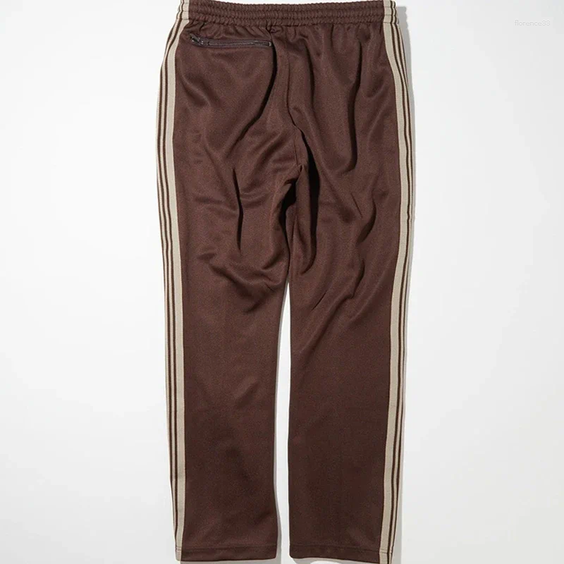 Men's Pants Pants NEEDLES Arrival Butterfly Embroidery Cotton Track Stripe Sweatpants Oversize Trousers z250226