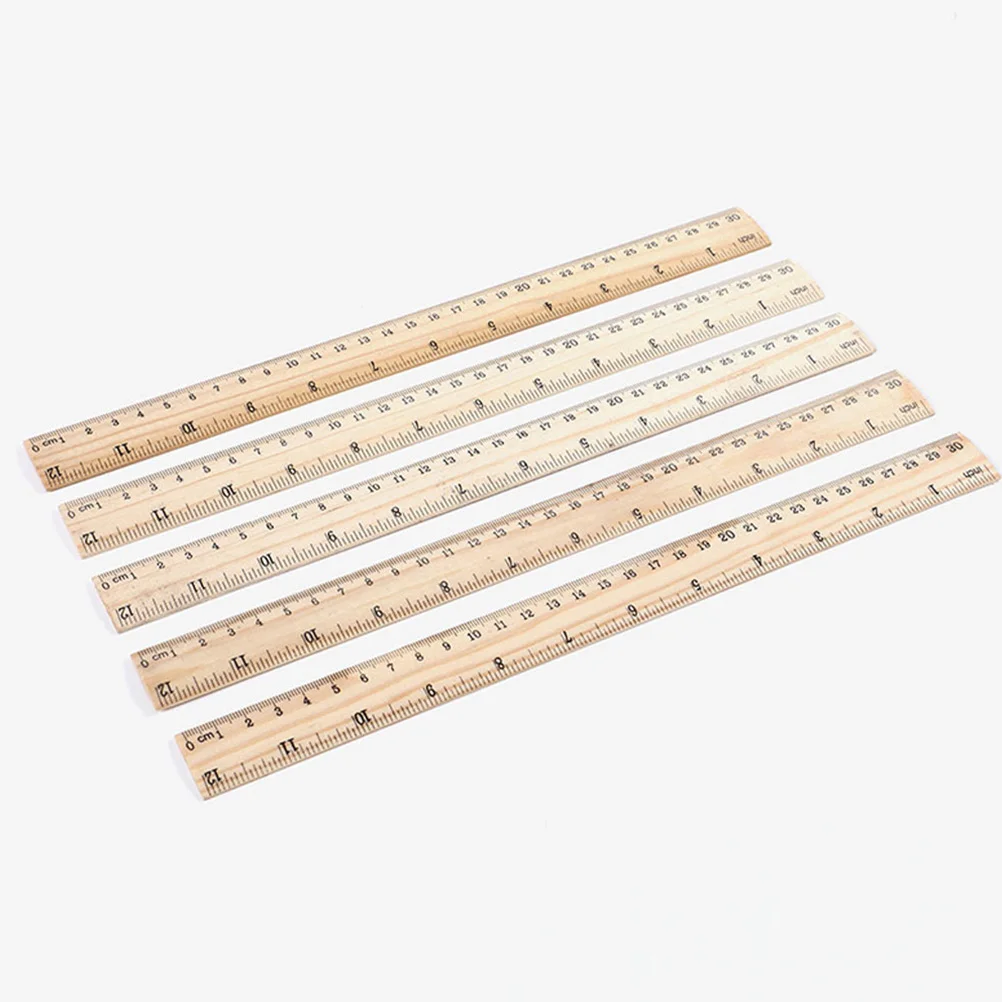 Household Tools Pcs 12 Drawing Straight Ruler Student Gift Engineer Ruler Quilting Rulers Handmade Bookmark Manual Wooden Ruler smile