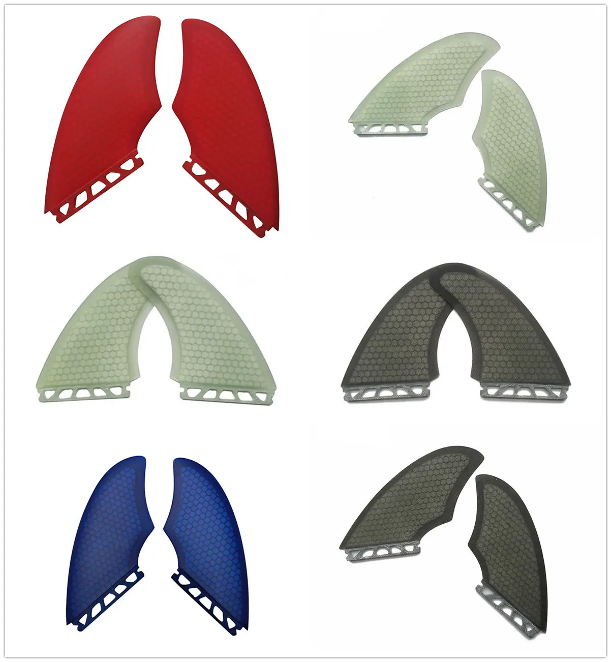 Fins Single Surf Tabs Surfboard Keel Fins Twin Fin Set FK/TF/K2 Keel Fins/Center Fins Multi Model Surfing Double Tab 2 Fins /Center smile /Center /Cen