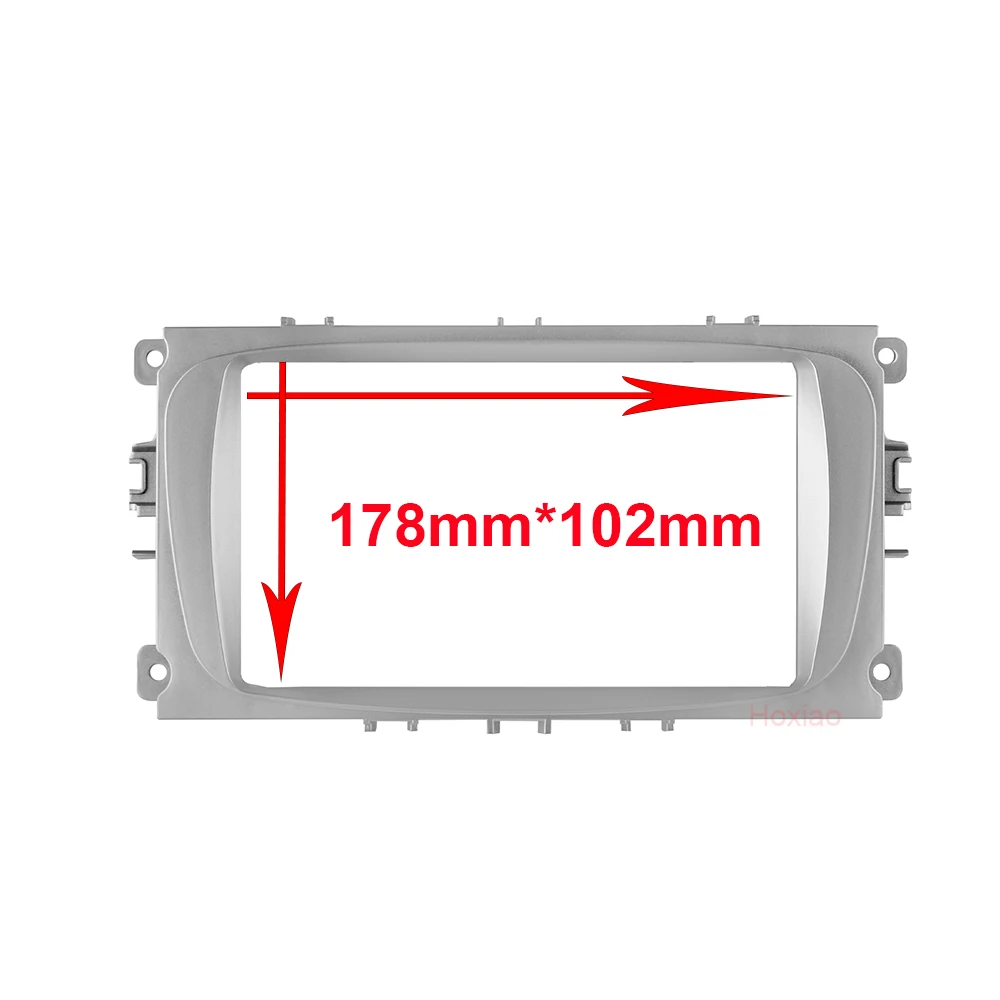 2 Din Car Radio 7inch Fascia Frame For Ford Focus 2 S-Max Mondeo Mk4 9 Galaxy C-Max Kuga 3 CD DVD Dash Audio Interior Panel