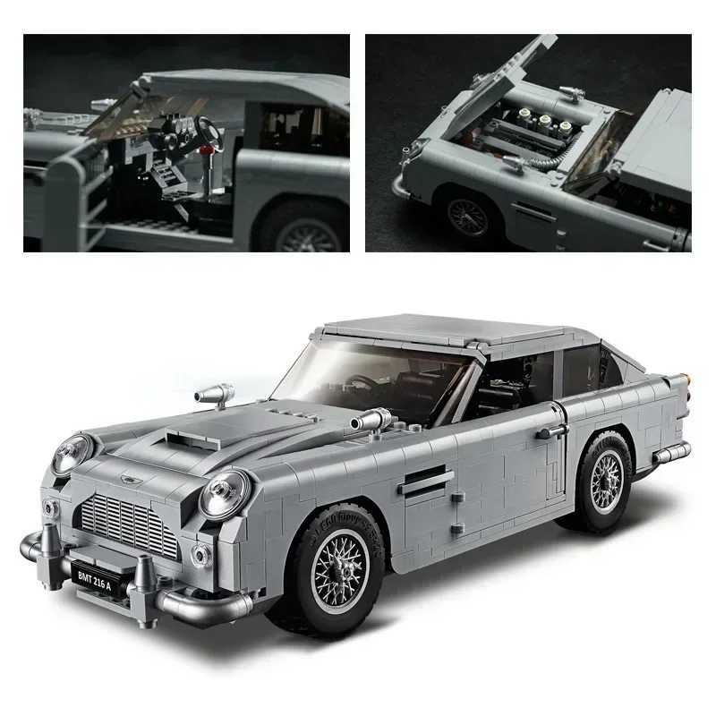 Building block In Stock 007 Bond Tech Car Series 1295PCS 10262 Building Blocks Marti DB Children Model Gifts Toys Astones Classic Car C251108
