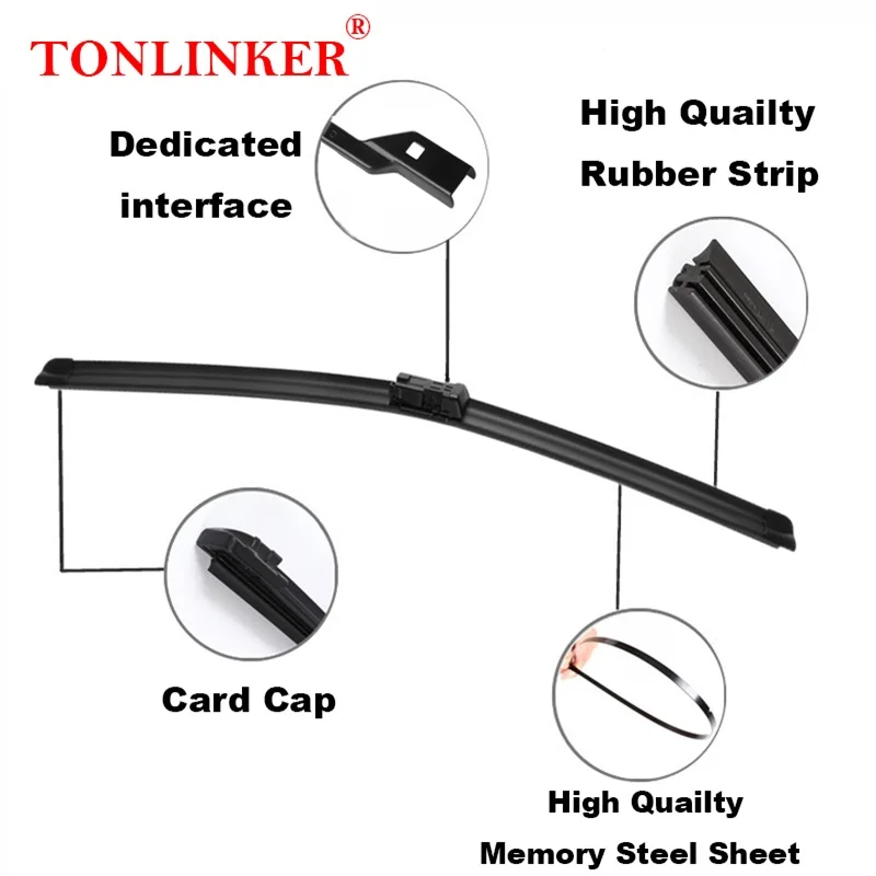TONLINKER Car Wiper Blades For Volkswagen VW ID.4 ID4 2020 2021 2022 Car Accessories Front Windscreen Wiper Blade Brushes Goods