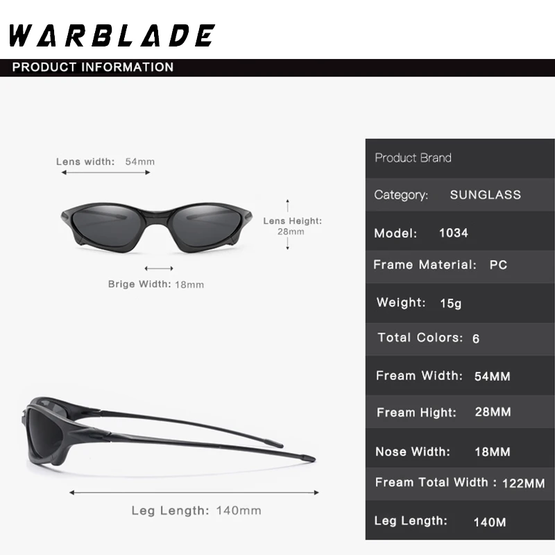 Sports WarBLade New Polarized Sunglasses Men Brand Design Retro Sun Glasses Male Driving Black Goggles Eyeglasses UV400 Oculos smile
