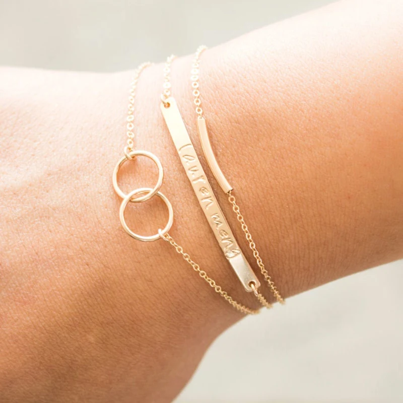 Aide Heart 925 Sterling Silver Small Beads Thin Chain Bracelets For Women Minimalist 18K Gold Bracelet Party Jewelry Accessories
