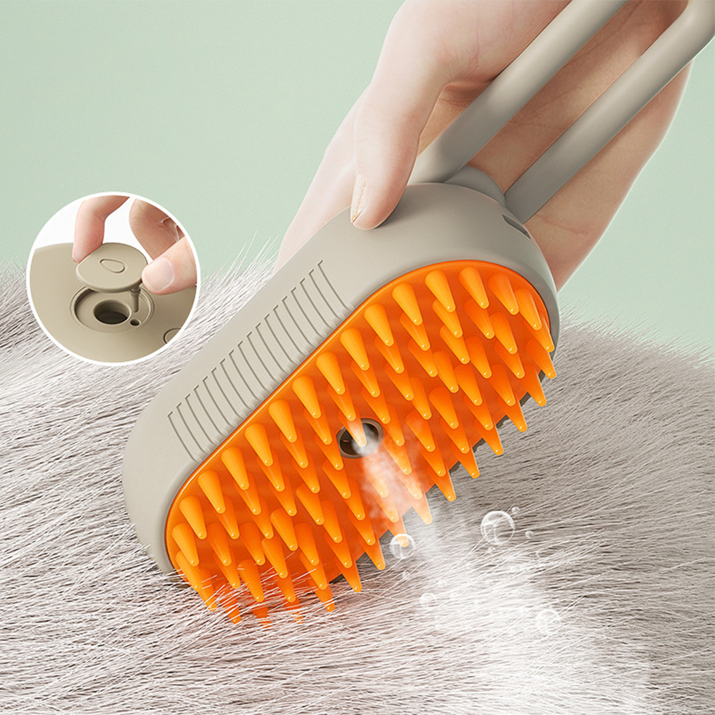USB Rechargeable Dog Bath Brush Dog Cat Dog Grooming Comb With Electric Water Spray Cat Massage Brush for Short Long Haired Pets